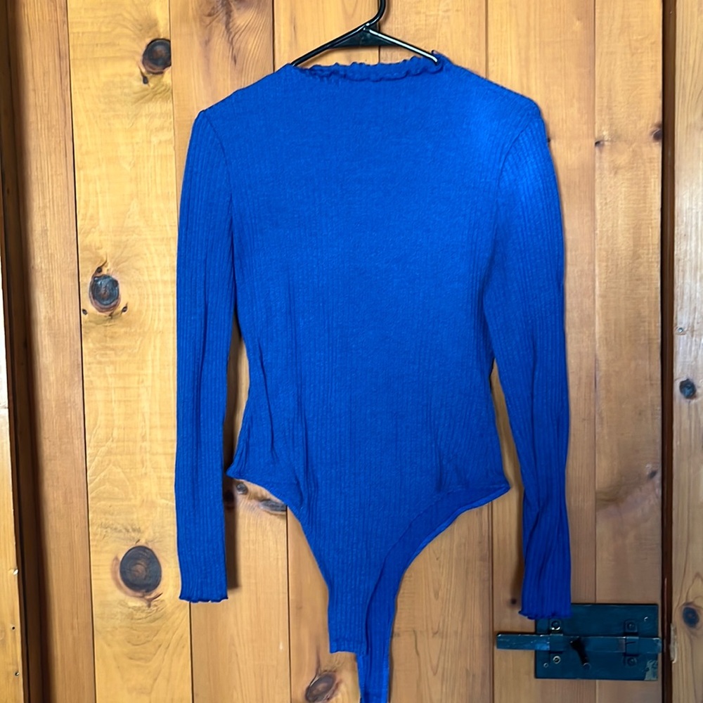 🔴Blue long sleeve body suit